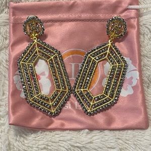 Lisi Lerch Statement (clip on) Earrings in EUC as seen on Bravo RHWNY